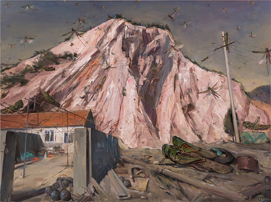 白冰洋《飞蝗》160x120cm 布面油画2016年作.jpg 白冰洋《飞蝗》160x120cm 布面油画2016年作.jpg