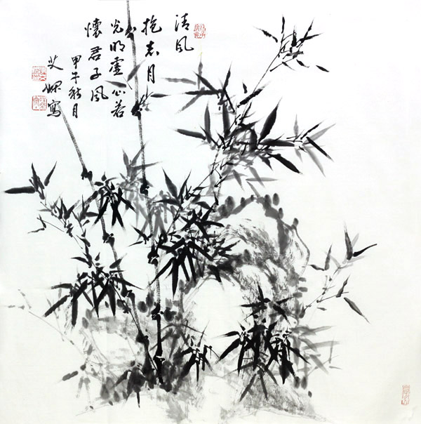 书画家李艾娴花鸟画作品 君子风.jpg